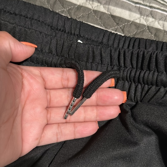 SHEIN Women’s Solid Black Drawstring Waist Track Shorts - Picture 4 of 5